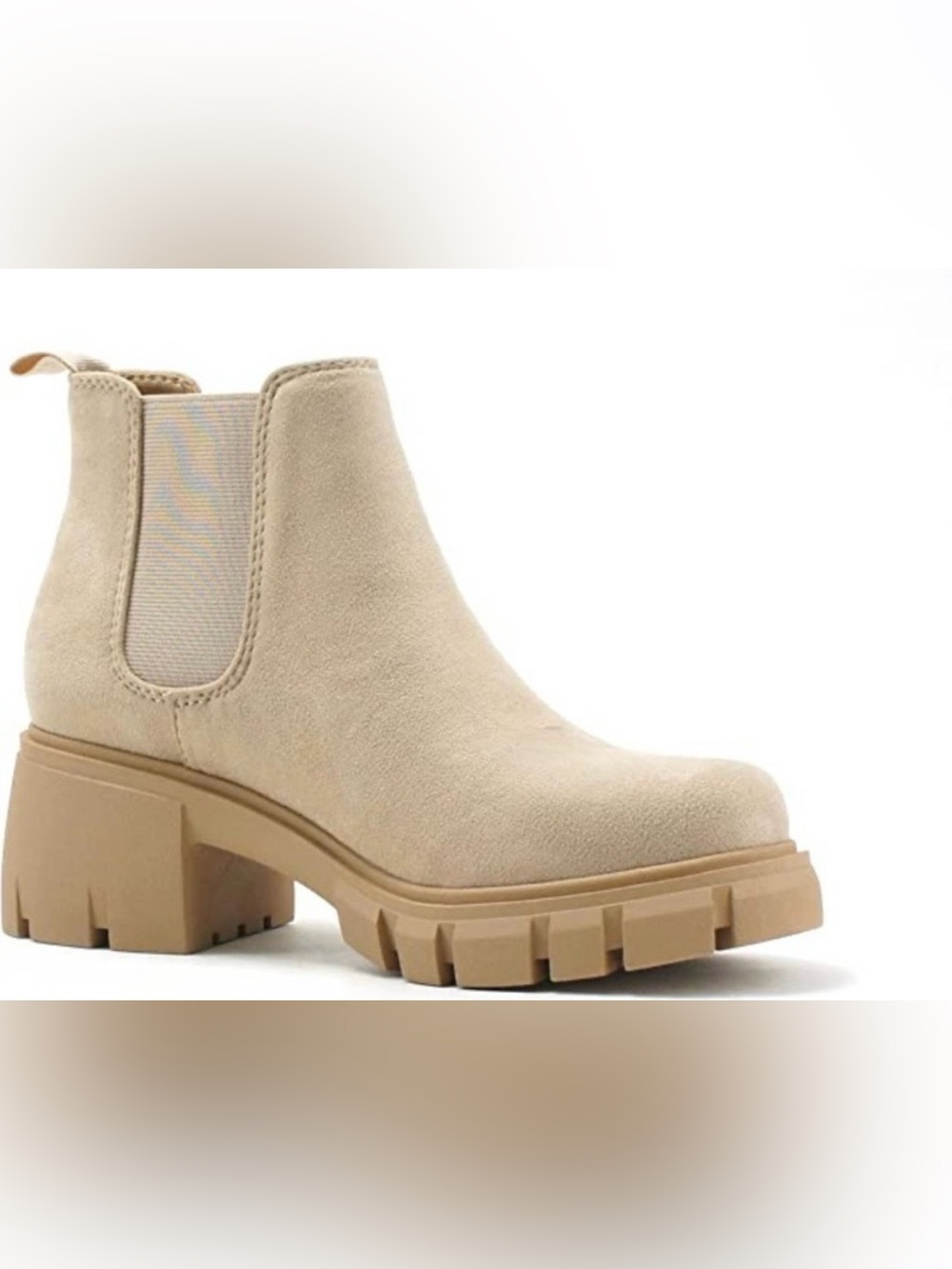 STEVE MADDEN Tan Suede Chelsea Boots